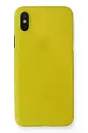 Apple iPhone X Kılıf PP Ultra İnce Kapak - Sarı-1