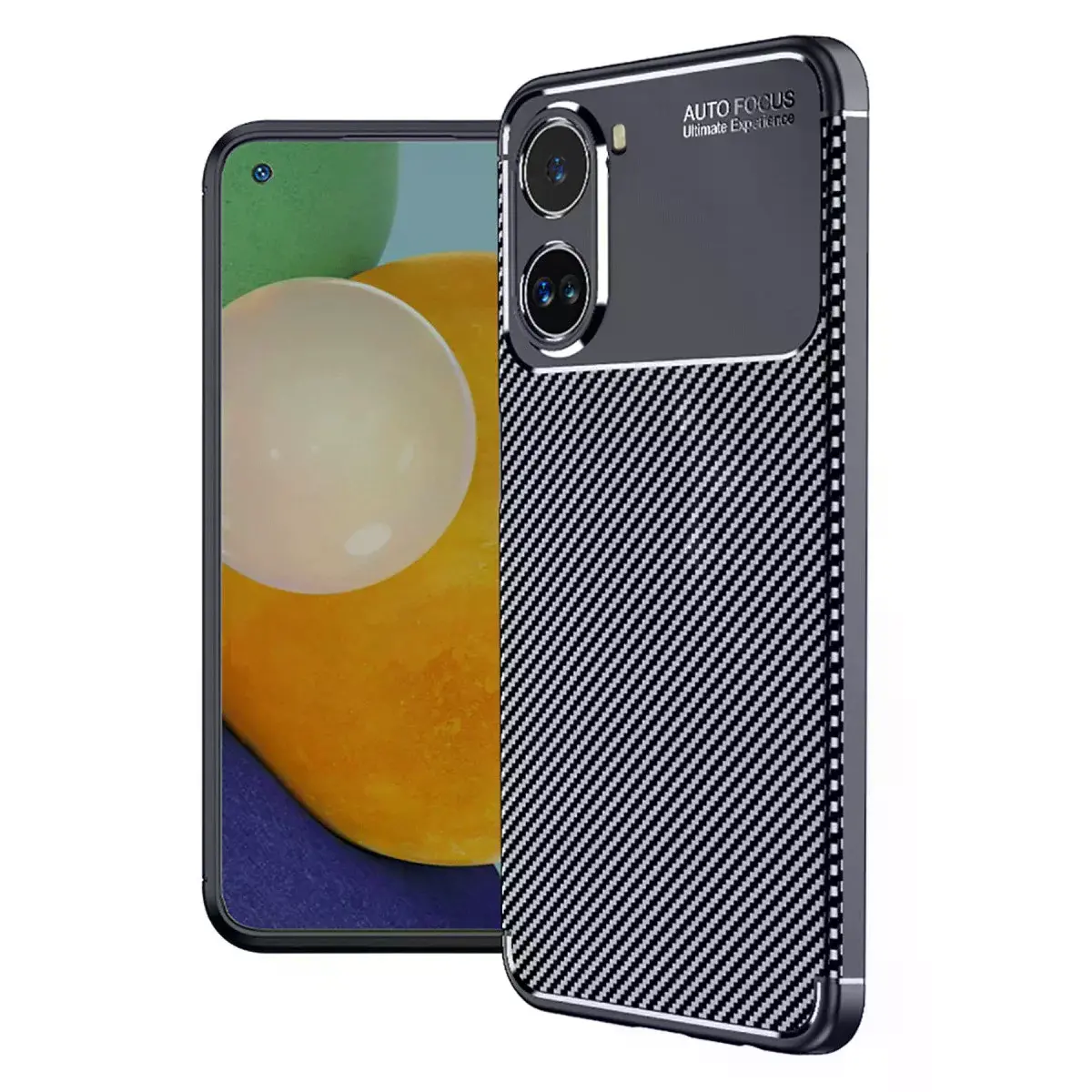 Xiao Poco X7 Pro Kılıf Auto Focus Karbon Kapak - Lacivert