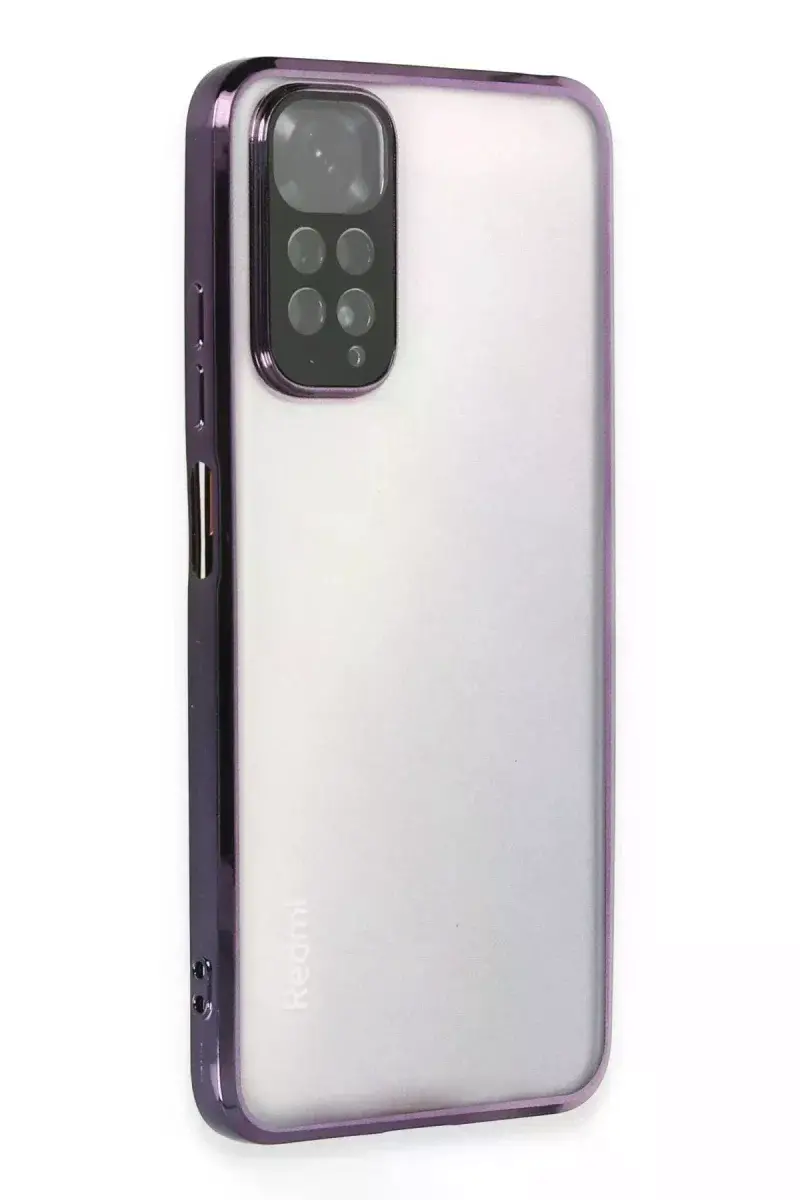 Xiao Red Note 11 Kılıf Razer Lensli Silikon - Mor