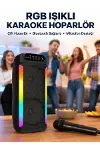 RGB Işıklı Çift Hoparlörlü Taşınabilir Bluetooth Speaker ve Mikrofon Yeni Nesil-1