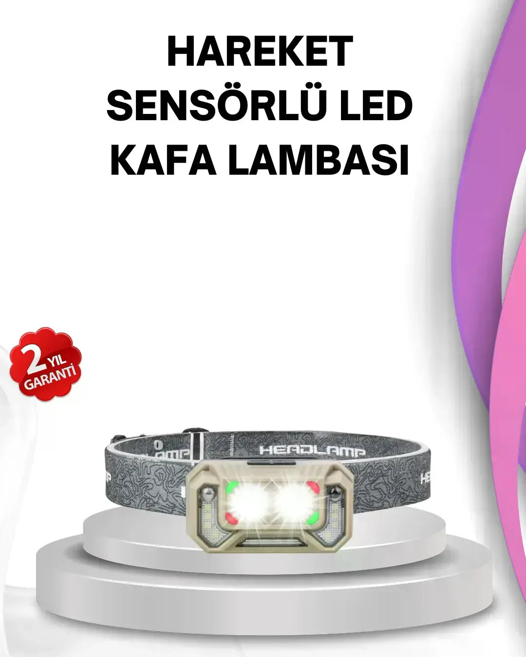 El Sallama Sensörlü LED Far Ayarlanabilir Işık Açısı