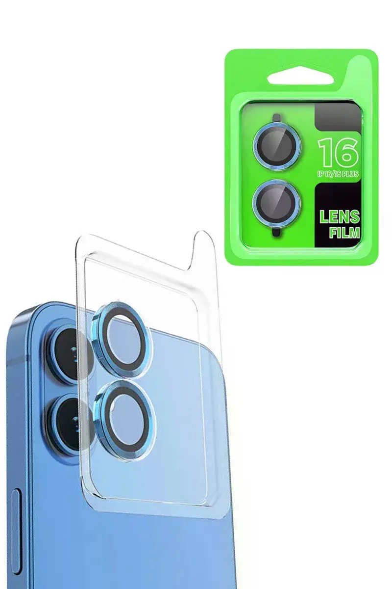 Apple iPhone 16 Plus Raze Metal Kamera Lens - Lacivert