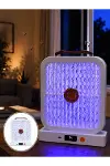 UV Işıklı Şarj Edilebilir Sinek Yok Edici Elektrikli Lamba Beyaz-5