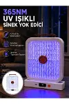 UV Işıklı Şarj Edilebilir Sinek Yok Edici Elektrikli Lamba Beyaz-2