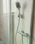 Siyah Duş Başlığı Seti Spiral Hortumlu El Duşu ve Duvar Askısı Banyo Seti-1