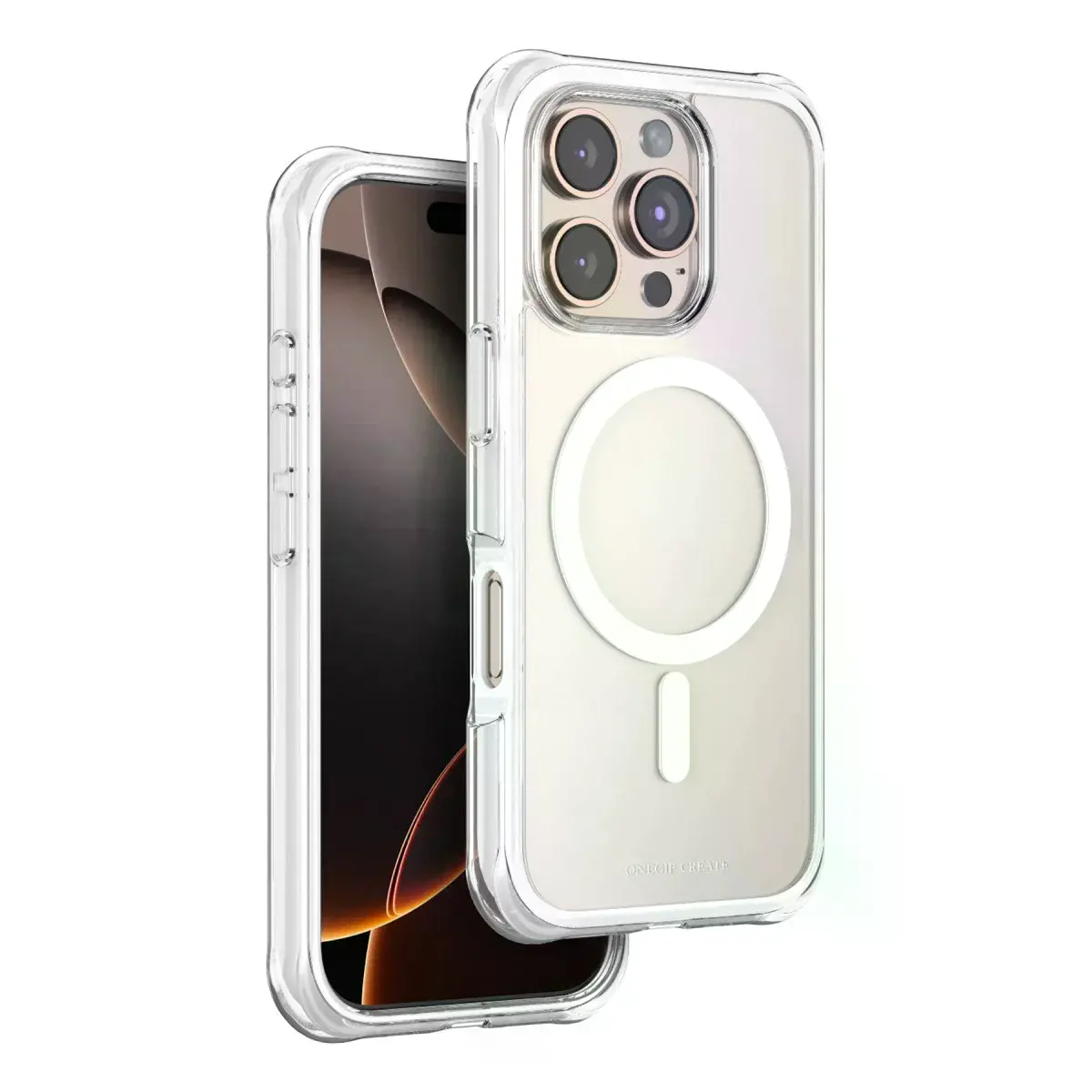 Onegif Apple İphone 16 Pro Max Hulk Magsafe Kapak - Beyaz