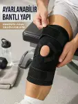 Yan Destekli Ligamentli Dizlik Açık Patella Ayarlanabilir Spor ve Günlük Kullanım-1