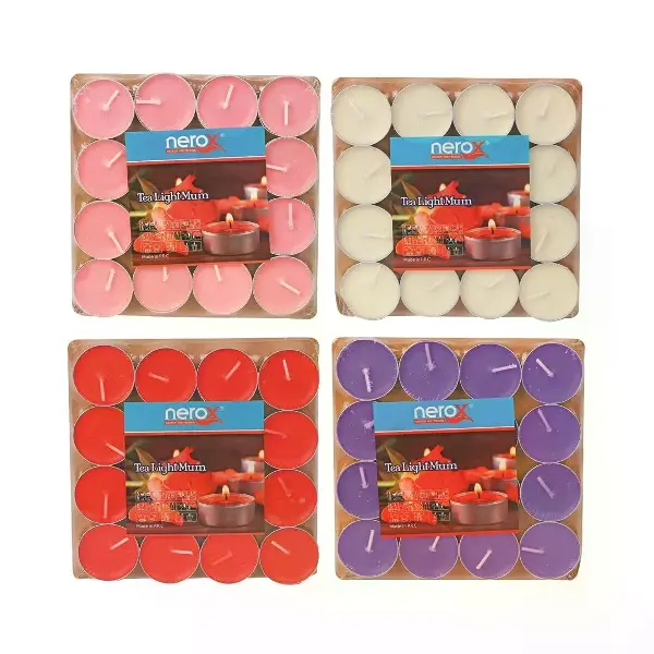 16'li Renkli Tea Light Mum