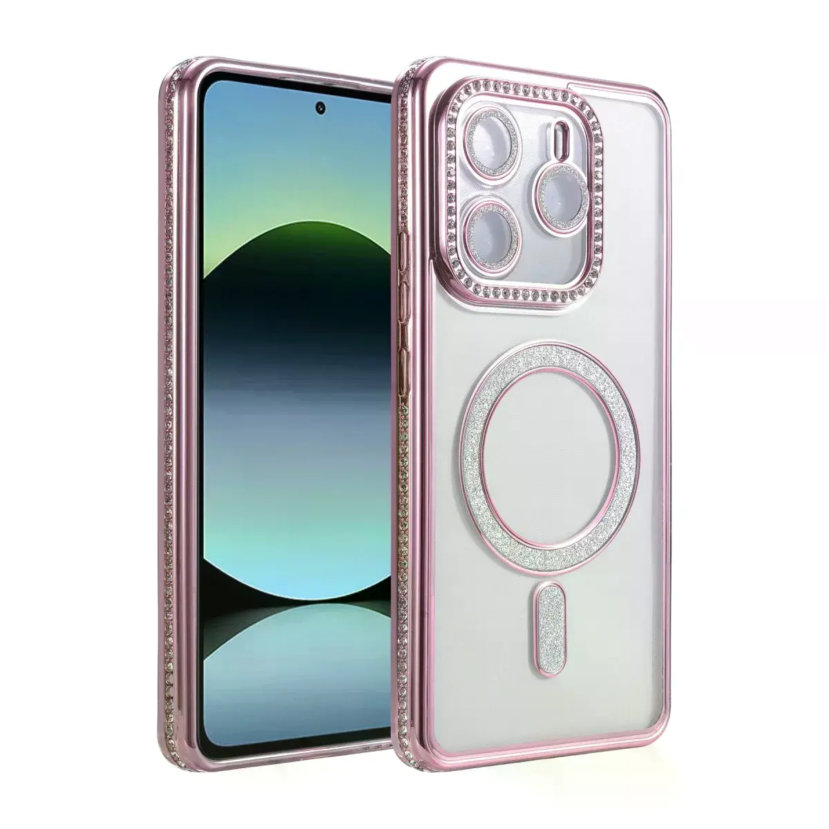 Xiao Red Note 14 4g Joke Simli Magneticsafe Kılıf - Pembe