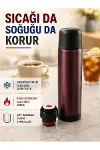 Paslanmaz Çelik Vakumlu Termos Sıcak ve Soğuk İçecek Termosu-1