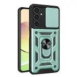 Samsung Galaxy A15 4g Kılıf Pars Lens Yüzüklü Silikon - Yeşil-1