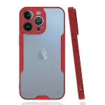 Apple iPhone 14 Pro Kılıf Platin Silikon - Kırmızı-2
