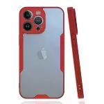 Apple iPhone 14 Pro Kılıf Platin Silikon - Kırmızı-3