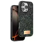 Onegif Apple İphone 16 Pro Max Bright Simli Kapak - Siyah-1