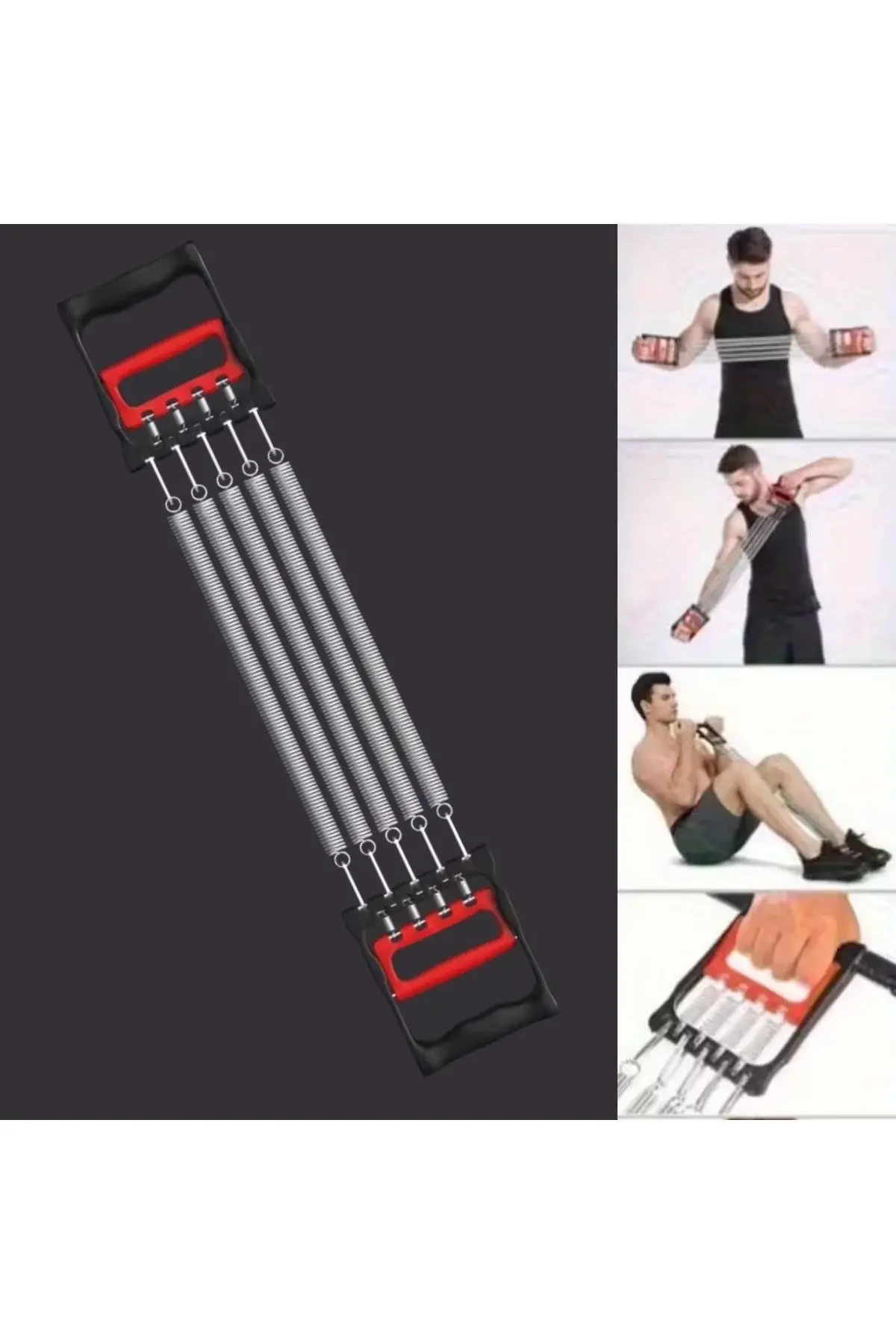 Göğüs Genişletme ve Kuvvet Egzersiz Aleti – 5 Yaylı 5 Kademeli Ayarlanabilir Fitness ve Kuvvet Antre