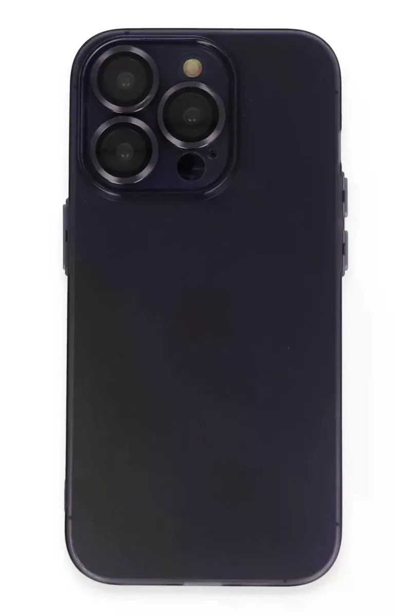 Apple iPhone 14 Pro Max Kılıf Luko Lens Silikon - Derin Mor