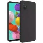 Samsung Galaxy A31 Kılıf Nano içi Kadife Silikon - Siyah-3