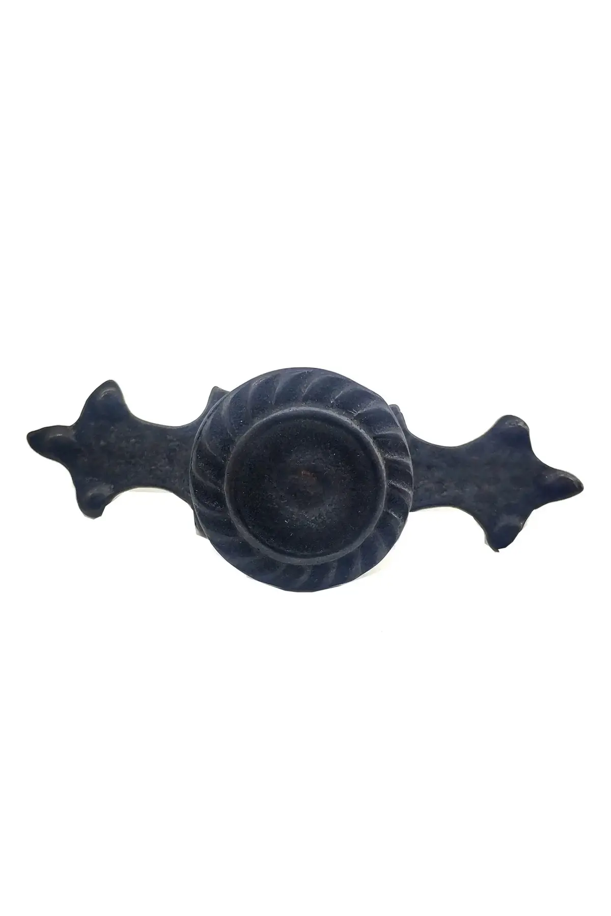 Antika Tarz Dekoratif Pirinç Çizgili Düğme - 35x100 Mm, Büyük, Oksit