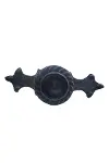 Antika Tarz Dekoratif Pirinç Çizgili Düğme - 35x100 Mm, Büyük, Oksit-1