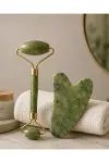 Jade Roller ve Gua Sha Taşı Yüz Bakım Masaj Seti-1