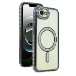 Apple İphone 16e Joke Simli Magneticsafe Kılıf - Siyah-1