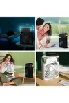 Taşınabilir 3 Farklı Mod Ayarlı 7 Farklı Led Işıklı Sulu Soğutmalı Taşınabilir Masaüstü USB Fan Vant-4