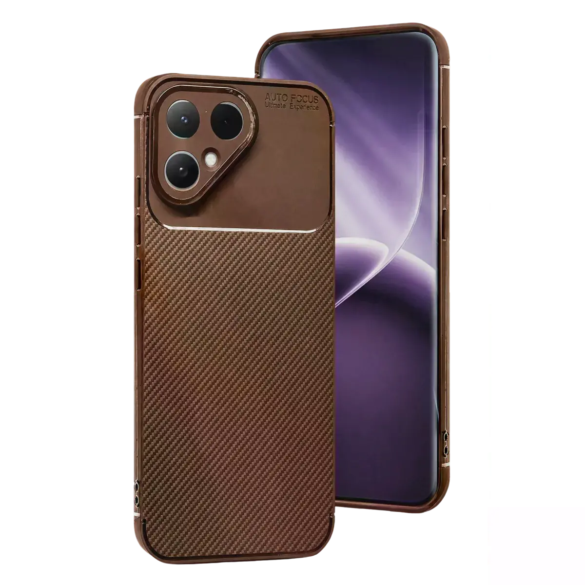 Tecno Pova Curve 2 5g Auto Focus Karbon Kapak - Kahverengi
