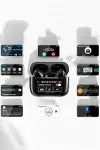 Bluetooth Kulaklık Kablosuz Ekranlı ANC/ENC Destekli Dokunmatik-7