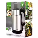 Çelik - Sürahi Model Kettle Elektrikli Su Isıtıcısı Paslanmaz Çelik Gizli Rezistans 360° 2.2LT 1500W-6