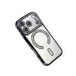 Apple İphone 17 Pro Joke Simli Magneticsafe Kılıf - Siyah-3