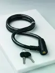 12 mm Çelik Halat Bisiklet Kilidi 80 cm Anahtarlı Güvenlik Kilidi PVC Kaplamalı Scooter ve Elektrikl-5