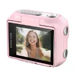 1080p Dijital Video Kamera (32gb) Kart Dijital Vlog Fotoğraf Makinesi Türkçe Pembe-5