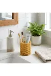 Yuvarlak Hasır Dokulu Plastik Rattan Kaşıklık & Çatallık – Askılı Kendiliğinden Tutmalı Çok Amaçlı M-4
