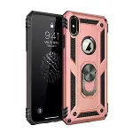 Apple iPhone X Kılıf Sofya Yüzüklü Silikon Kapak - Rose-4