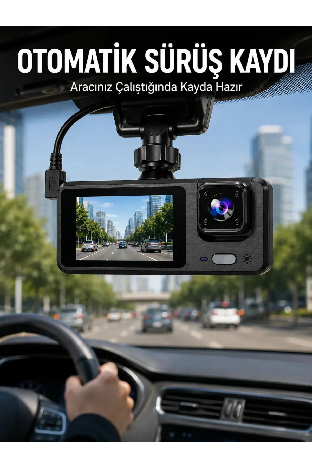 3 Kameralı DVR Araç Kamerası – Tam Güvenlik, Tam Kapsama Yeni Nesil