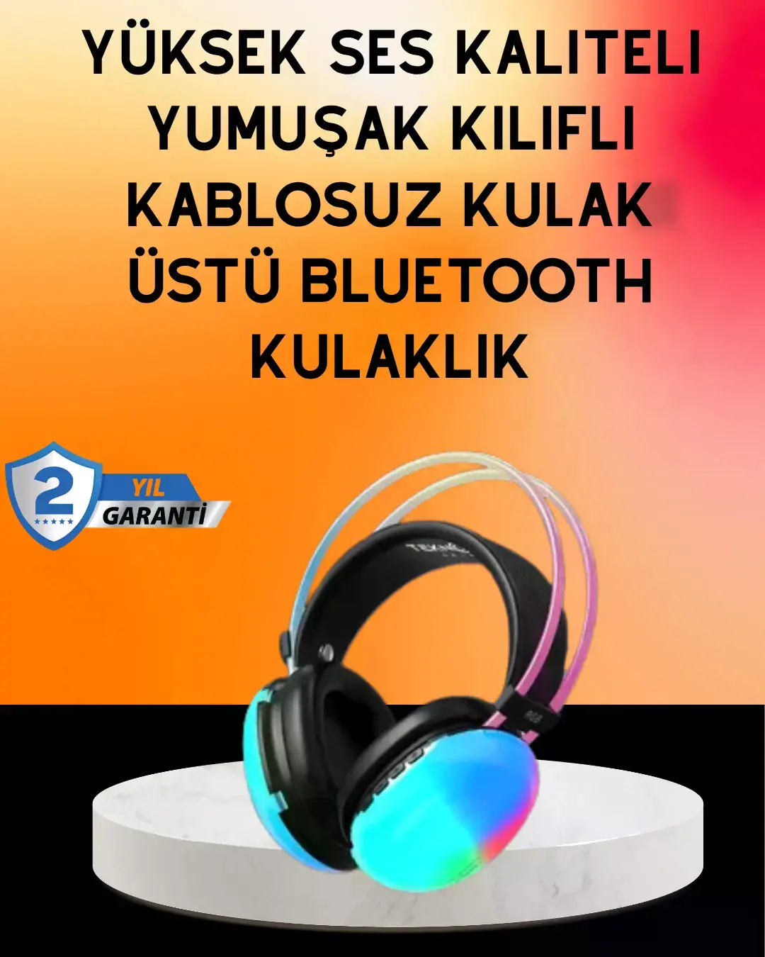 IPX4 Suya Dayanıklı Kablosuz Kulak Üstü Gang Kulaklık