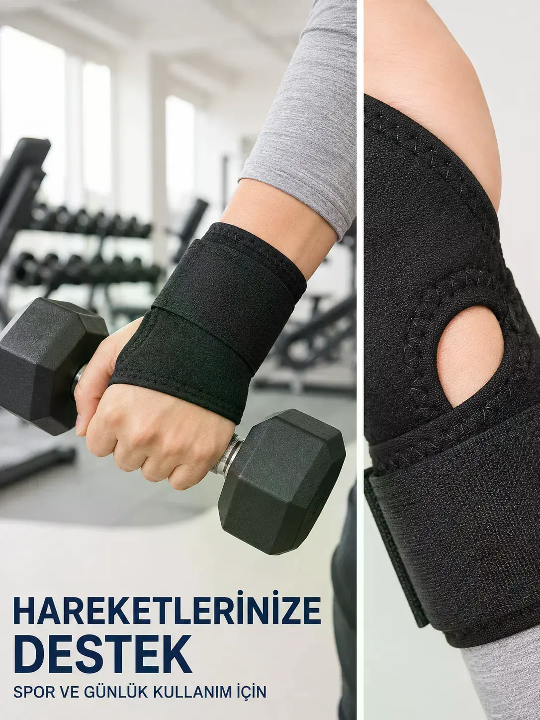 El Bilekliği Başparmak Destekli Ayarlanabilir Bilek Sargısı Sporcu Bilek Bandajı Ayarlanabilir El Bi