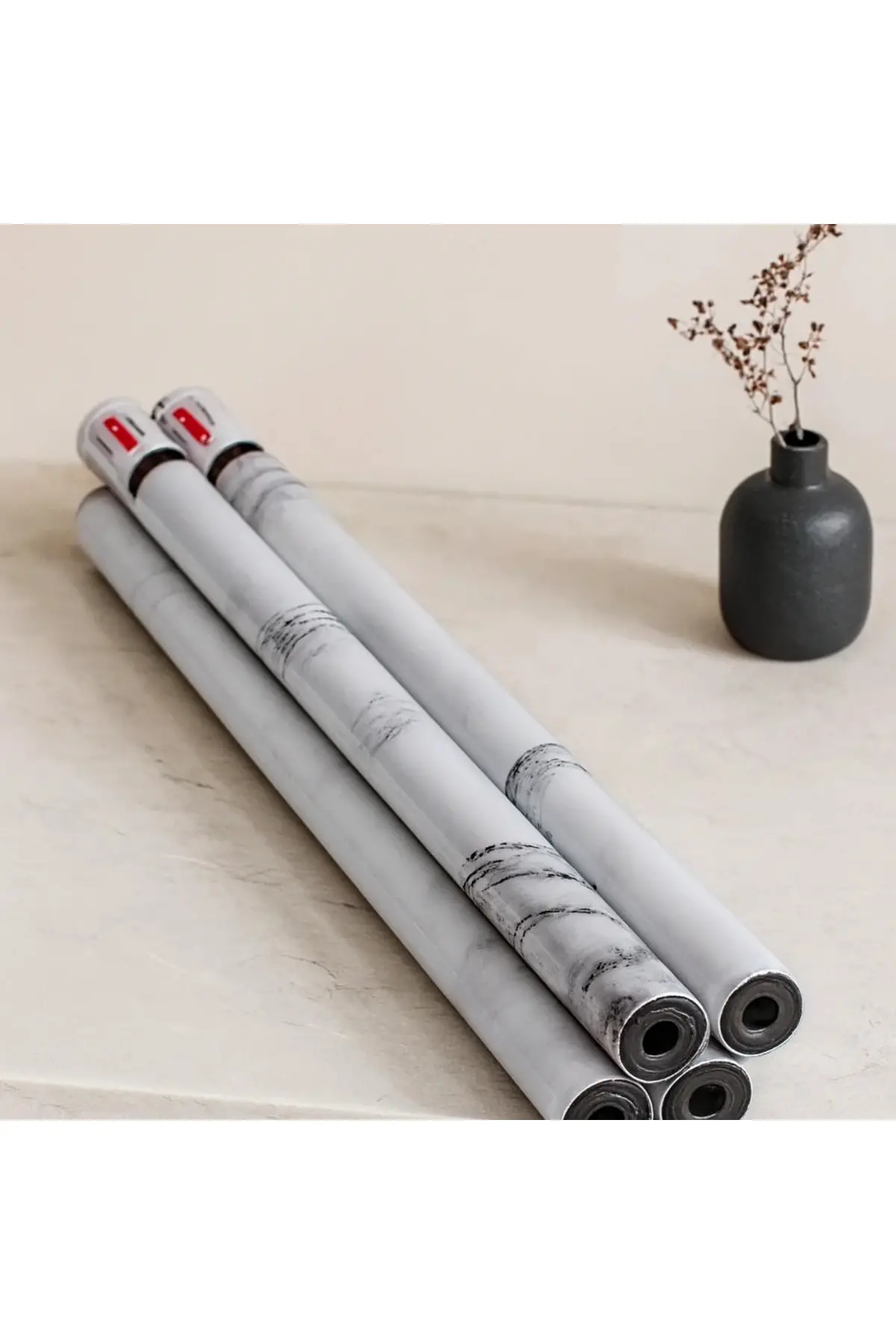 Beyaz Mermer Desenli Kendinden Yapışkanlı Folyo 2m x 60cm