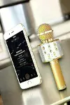 Şarjlı ve Uzun Pil Ömürlü Karaoke Mikrofon USB Bellek Destekli, Profesyonel Ses-1