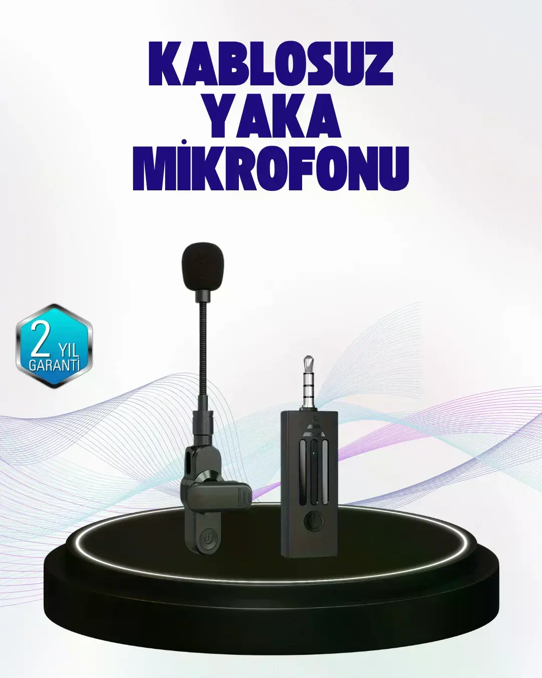 360 Derece Ses Algılamalı Type C Şarjlı Yaka krofonu