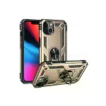 Apple İphone 13 Kılıf Sofya Yüzüklü Silikon Kapak - Gold-2