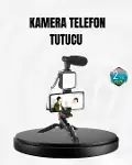 Profesyonel Vlog Çekim Kiti LED Işıklı Tripod krofonlu Telefon Seti-2