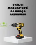 Şarjlı Darbeli Matkap Seti – 2 Bataryalı, 24W Güç, 24 Parça Aksesuar, LED Işıklı-1