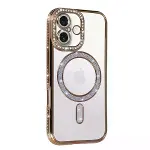 Apple İphone 17 Joke Simli Magneticsafe Kılıf - Gold-4