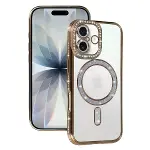 Apple İphone 17 Joke Simli Magneticsafe Kılıf - Gold-2