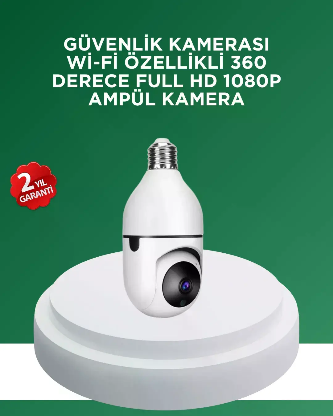 1080P Gece Görüşlü Ampul Güvenlik Kamerası – Kablolu ve Kablosuz Seçenekli