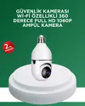 1080P Gece Görüşlü Ampul Güvenlik Kamerası – Kablolu ve Kablosuz Seçenekli-1