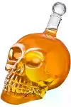 Crystal Head Kuru Kafa Cam Şişe Viski Likör Hediyelik Sürahi (1000 ML)-4