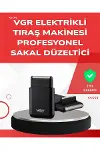 ABS Gövdeli Süper İnce Elektrikli Sakal Kesici – 45 dk Kablosuz Kullanım, Yanak Makası Dahil-1