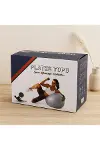 Pilates Topu 60 cm - Renkli Çizgili Plastik-1
